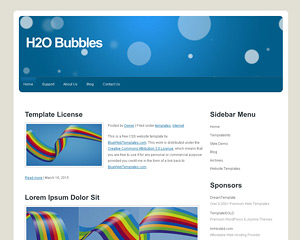 H2oBubbles Website Template